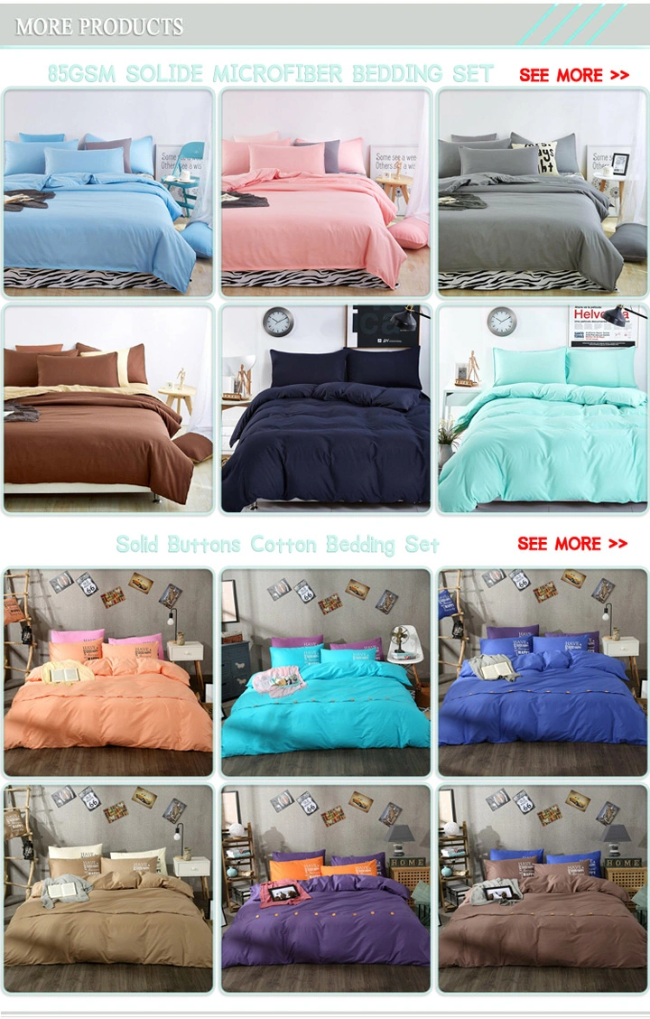 Solid Plain Color Cotton Bedding Product