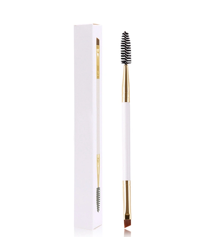 Double Head Eyebrow Brush Eyelash Brush with Paper Box Makeup Brush Gift