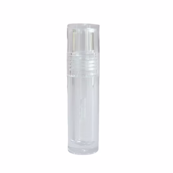 Tubo de brilho labial colorido Acabamentos personalizados de borracha fosca Tubos de gloss vazios Recipiente quadrado de gloss de marca própria