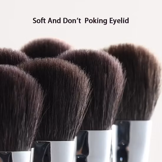 Pincéis de maquiagem para cabelo natural preto 5 peças Pincel delineador para olhos