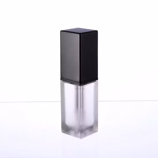 Tubos de gloss transparentes quadrados com logotipo personalizado