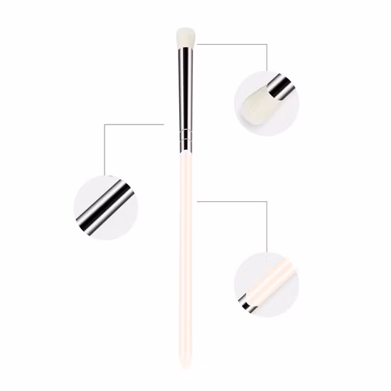 Conjunto de pincéis de maquiagem de cabelo sintético branco com alça preta Pincel de sombra Delineador Cosméticos Ferramentas
