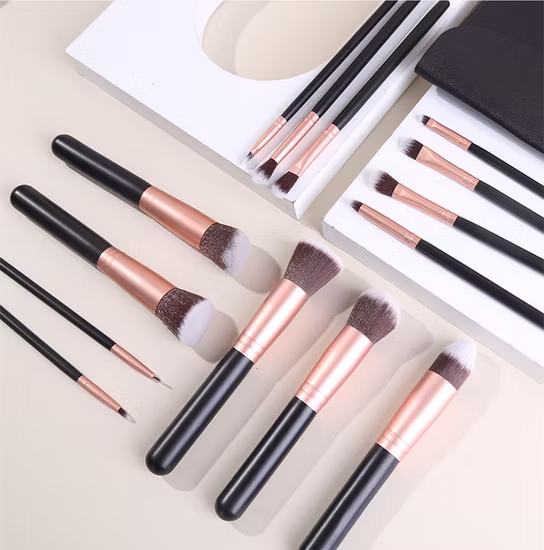 14 PÇS Pincel Cosmético para Corretivo Sombra Sobrancelha Iluminador Rosa