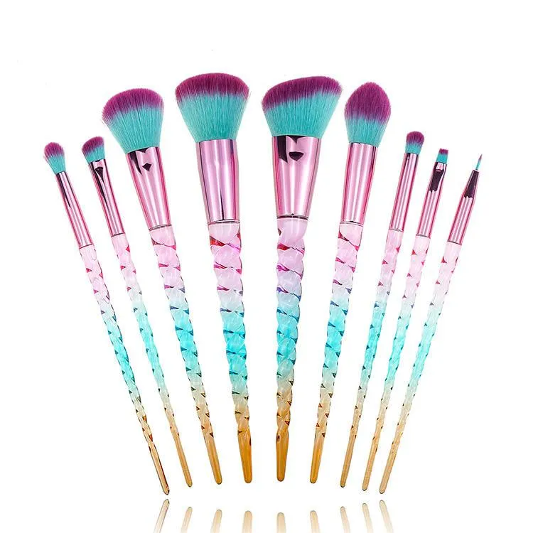 Conjunto de pincéis Mkae-up para sobrancelhas e lábios, pincel de maquiagem 9 peças