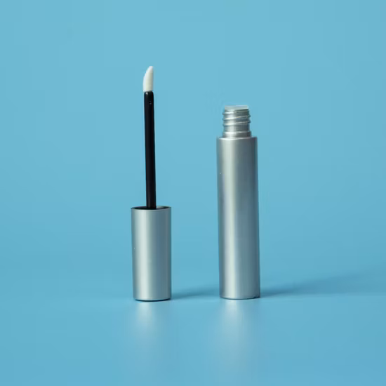 De boa qualidade 10 ml vazio fosco preto prata ouro recipientes de brilho labial tubo 10 ml embalagem com bastões gloss com pincel aplicador caixa